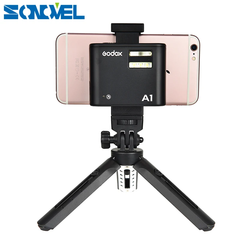 

Беспроводная система Godox A1, 2,4G, TTL, Bluetooth, триггер, светодиодная вспышка, встроенный аккумулятор для смартфонов ios, iPhone 6, 6s, 7, 8 Plus