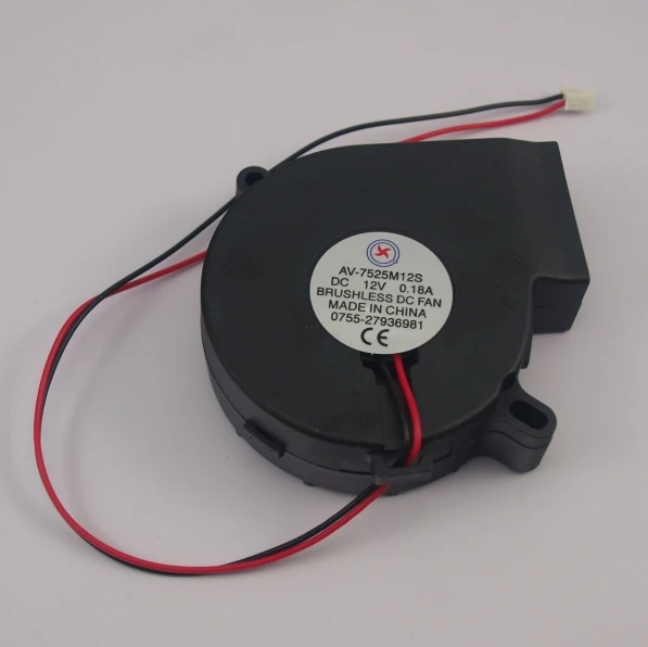 

Комплект охлаждающих вентиляторов для электроники «сделай сам», детали для 3D-принтера Ultimaker, 12 В постоянного тока, 7525 А, Турбовентилятор