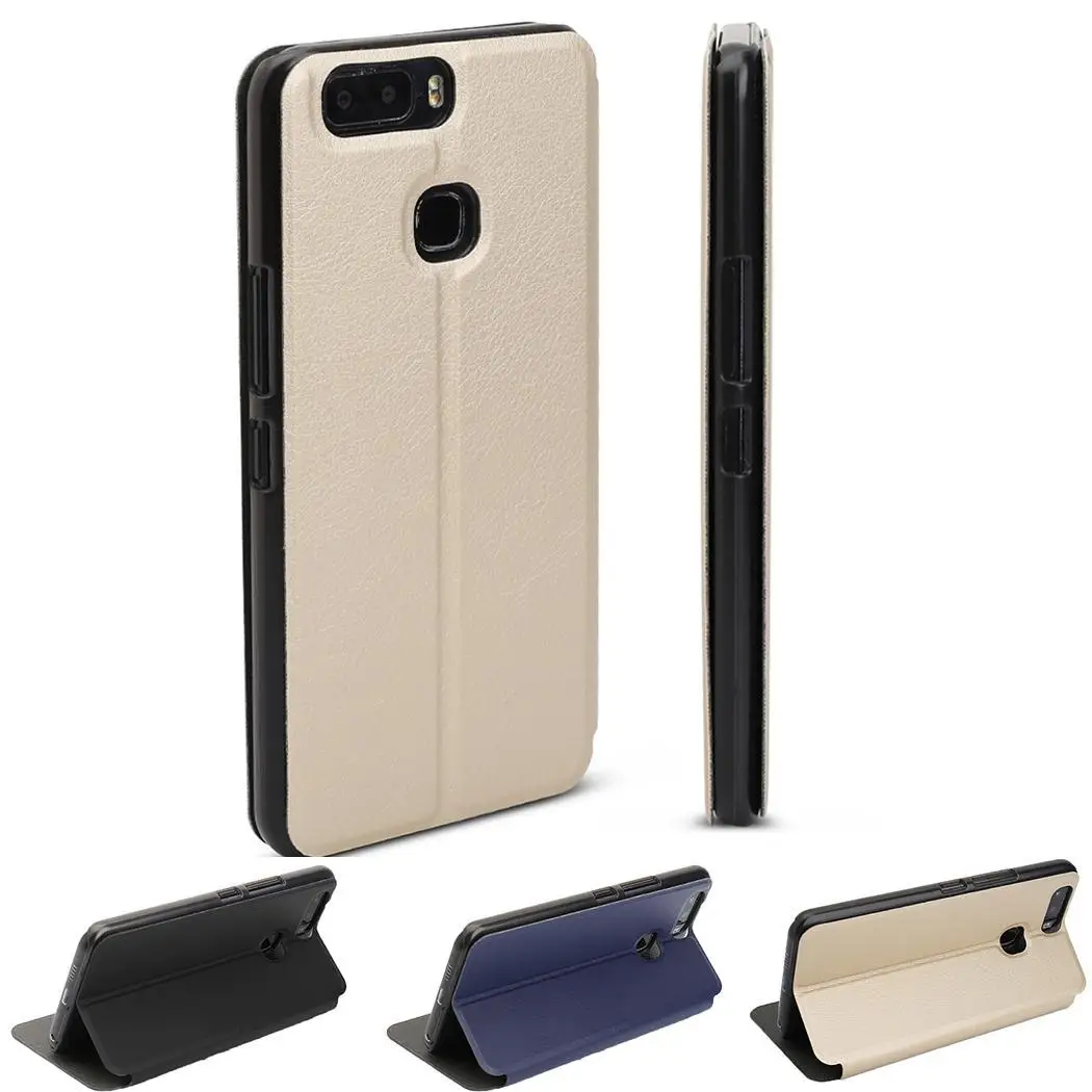 Кожаный чехол с защитой от царапин для телефона держателем золота синего черного