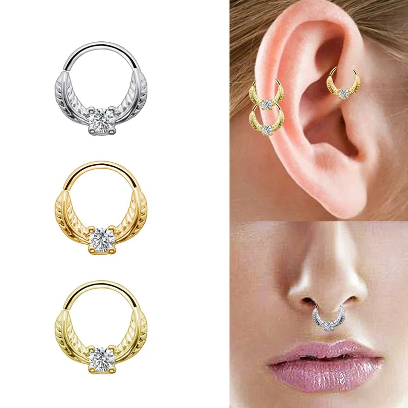Фото Модные пикантные кольца для носа ювелирные изделия перегородки Серьги хряща с