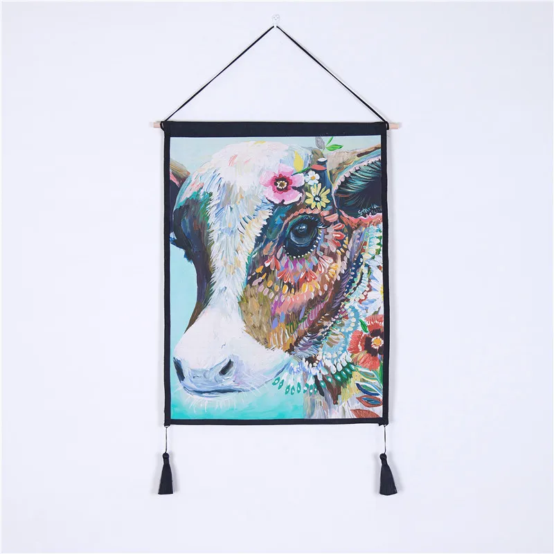

Creative Hanging Painting for Dining Room Wall Decoration Colorful Animals Design Digital Canvas Printing Paint Wall Art Picture