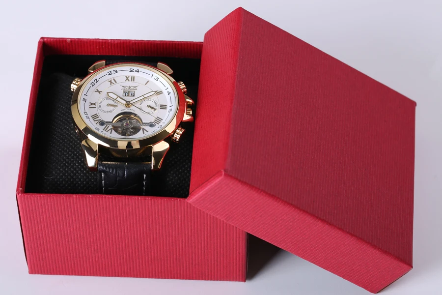 

2018 New Tourbillon Mechanical Watch Top Brand Luxury Men Watches Genuine Leather Strap Multifunctional Automatic Clock