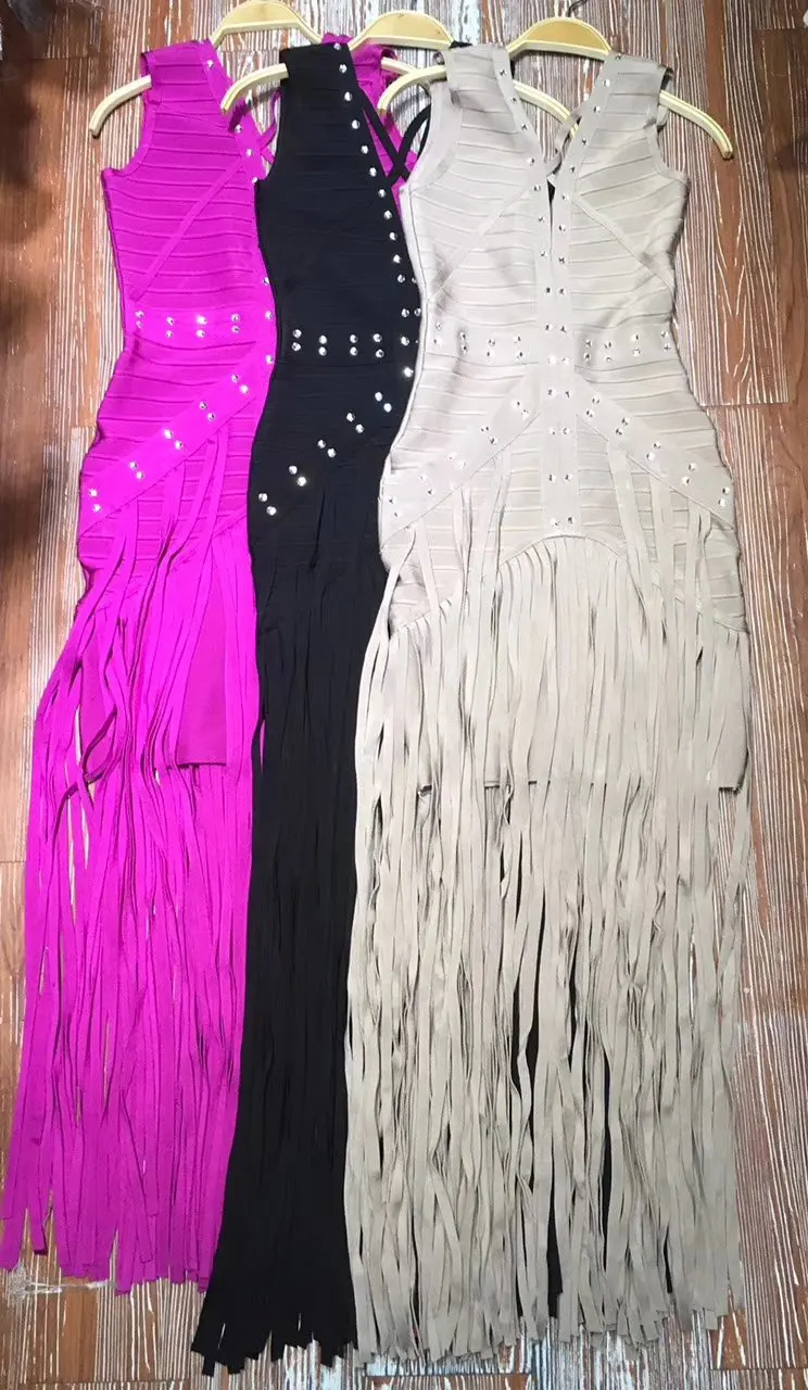 Без рукавов черный фиолетовый серый v-образным вырезом кисточкой спинки Bodycon клуб