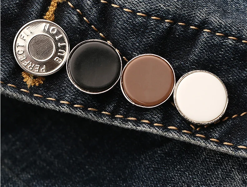 Пуговицы на талии регулируемые джинсы пуговицы джинсовая пуговица одежда