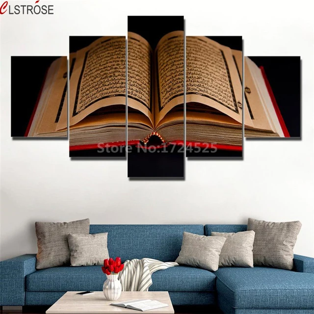 CLSTROSE HD печать холст картины искусство на стену 5 шт. Коран исламское Писание книга