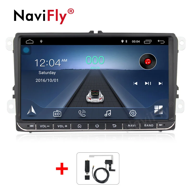 Car dvd DAB Android HD1024* 600 Автомобильный gps навигатор для Volkswagen Skoda Octavia golf 5 6 touran passat B6 polo tiguan мультимедийный плеер радио - Цвет: Car dvd DAB