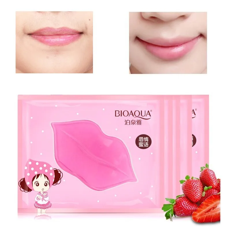 Lip Gel Mask 5pcs BIOAQUA, сыворотка для ухода за губами, маска для сна для губ, увлажняющая, Питательная, против морщин, для восстановления губ, для уменьшения морщин, для увеличения морщин - Цвет: Lip Gel Mask 5pcs