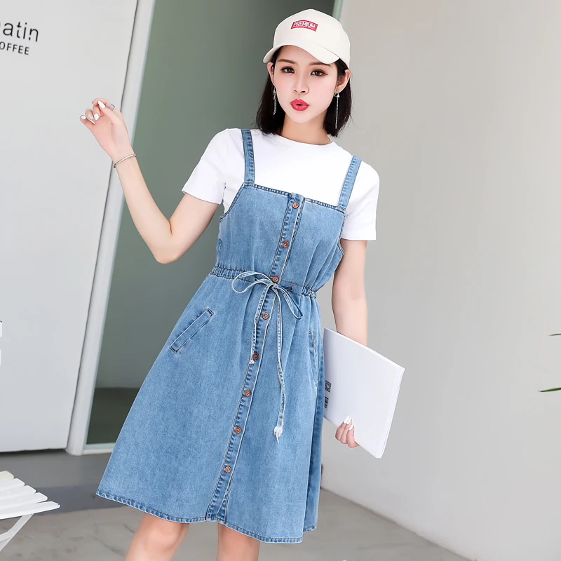 Платье-туника для девочек Пляжное Платье из джинсовой ткани на Рождество 2019 |