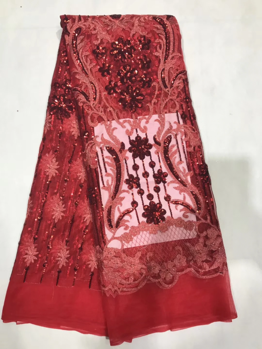 Shanlly Мода 2018 люрекс Embroideried кружевной ткани пайетки Африканский Свадьба Кружева