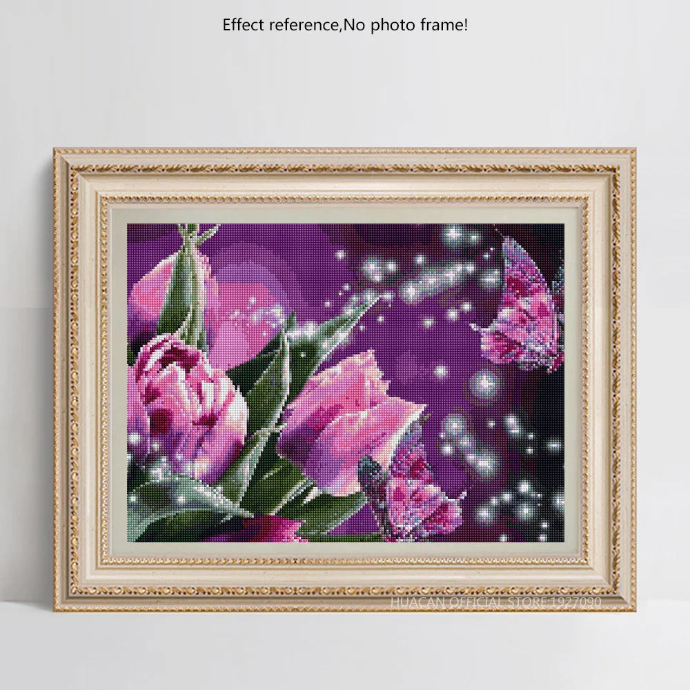 DIY Diamond Embroidery Flower Painting Cross Stitch Full Square Rhinestone Mosaic Unfinished Home Decoration Gift | Дом и сад