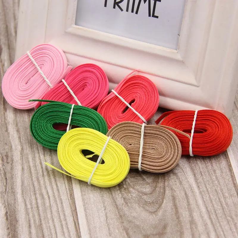 Цветная ребристая лента 6 мм x 4 м Корсажная Лента Упаковочная для ювелирных