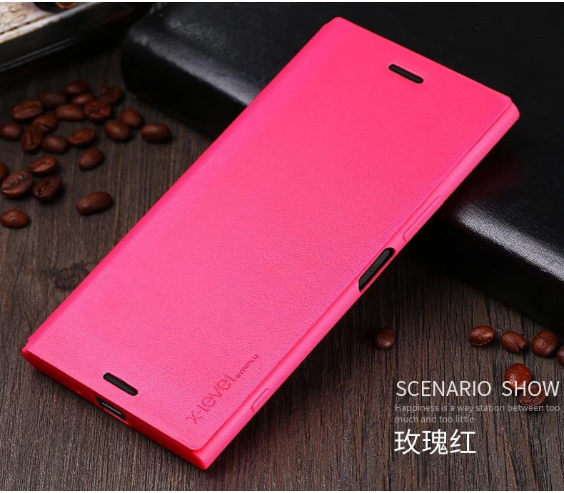 X-Level Роскошный чехол из искусственной кожи для sony Xperia Z2 Z3 Z4 Mini Z5 Premium E5 Z L36h Z1 X performance XZ Премиум XZS откидной Чехол