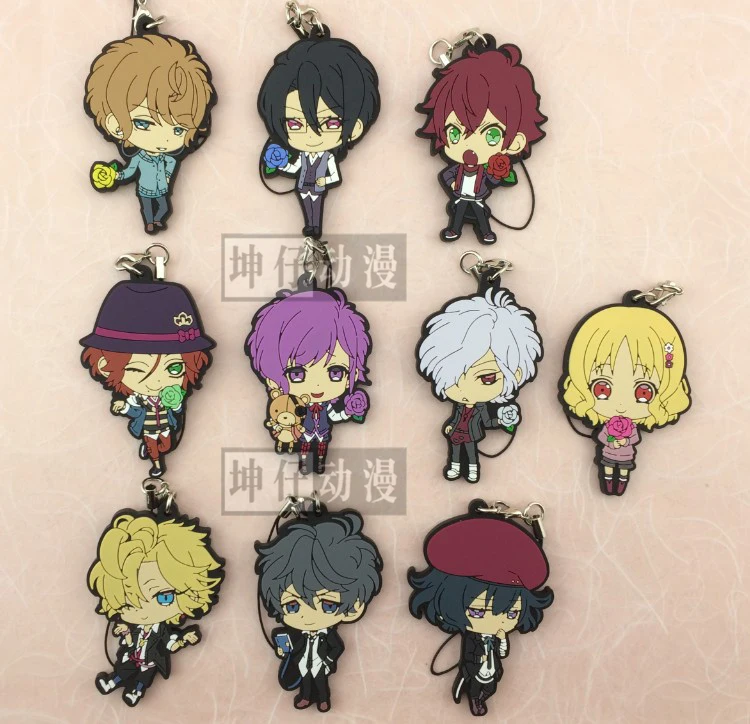 Аниме аято Сакамаки Kanato Laito Shu Reiji Subaru Mukami Ruki ROSE VER. Резиновый брелок | Украшения и