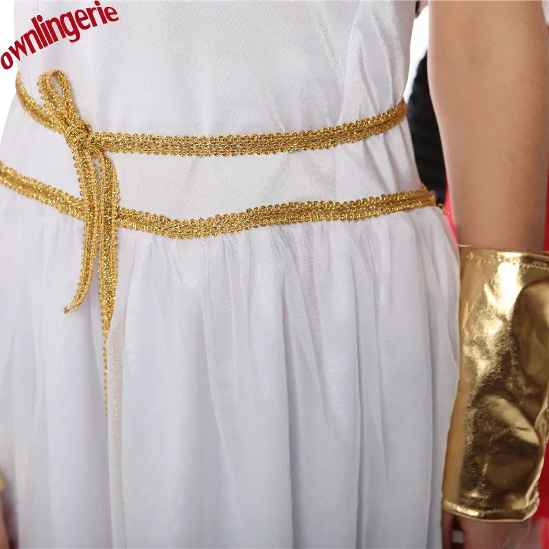 

Roman Princess Costume Adult Woman Halloween Cosplay Greek Goddess Costume with headdress Noble Princess Fancy Dress Costume
