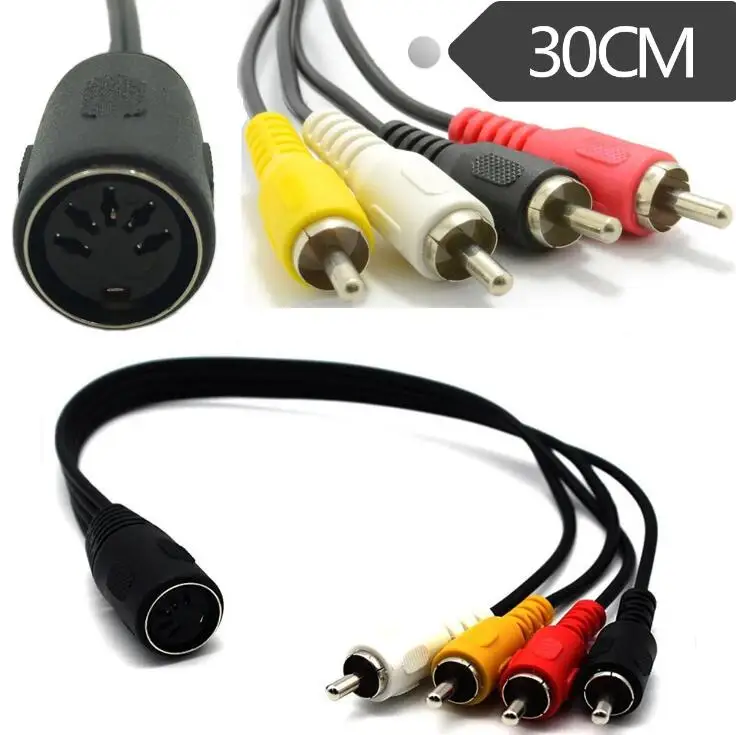 5 контактный разъем типа Мама для аудиокабеля 4 x RCA штекер|Компьютерные кабели и