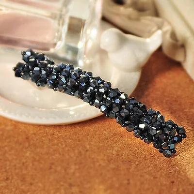 Daark Blue Модные шпильки для волос для женщин и девушек Блестящий головной убор Хрустальная заколка со стразами заколка для волос аксессуары для волос - Цвет: Daark Blue
