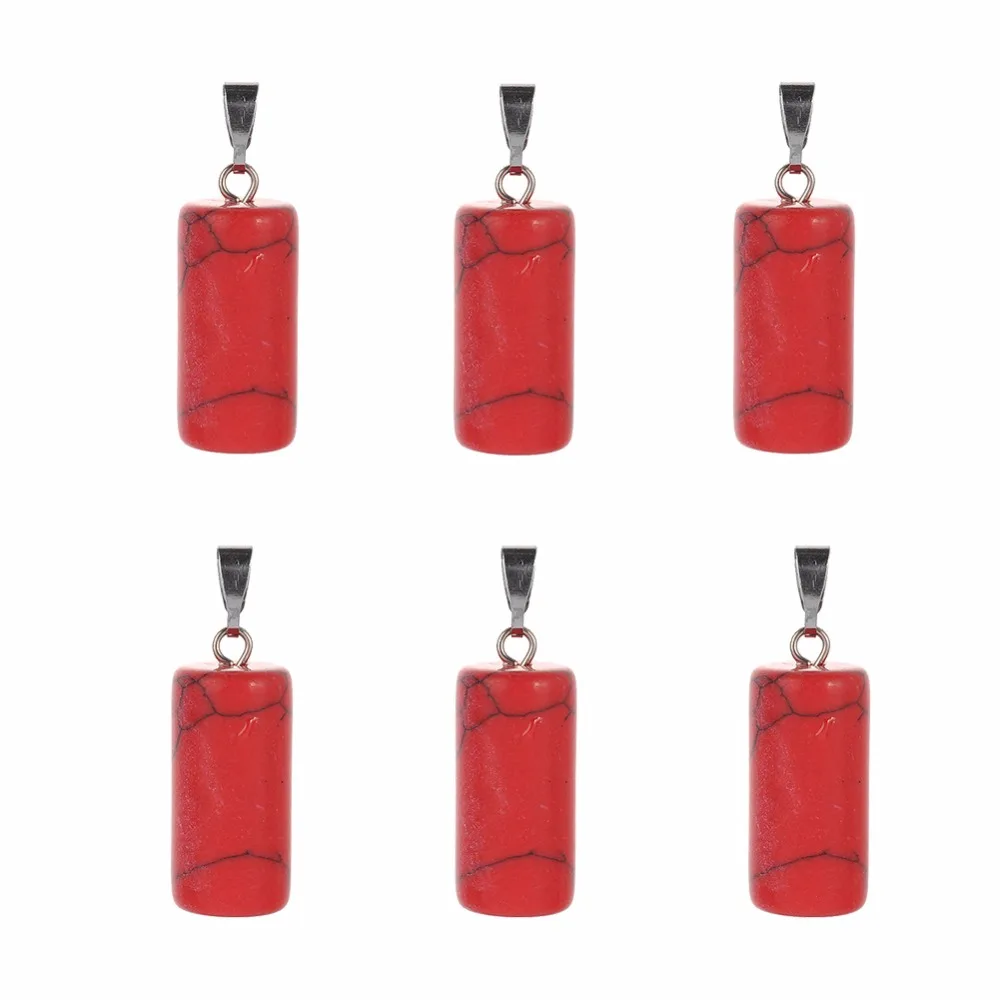 Natural Cylinder shape Pendant Chakra Quartz Gem Stone pendulum DIY Necklace Charm Healing Reiki Beads For Women Jewelry | Украшения и