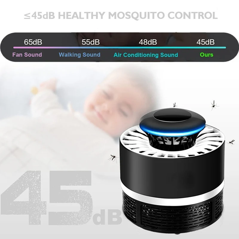Home Electrical Mosquito Killer Lamp 5V USB Power Indoor Anti Insect Bug Zapper Trap Bedroom LED Repellent | Освещение