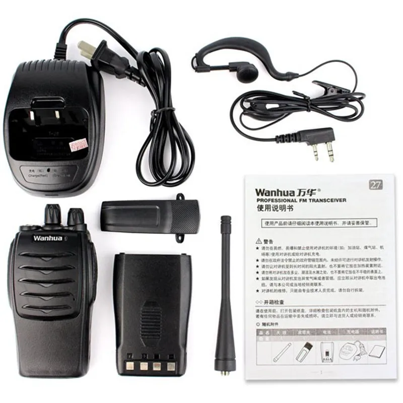

10 шт., портативная рация Wanhua WH27G UHF 400-470 МГц, 16 каналов, 4 Вт
