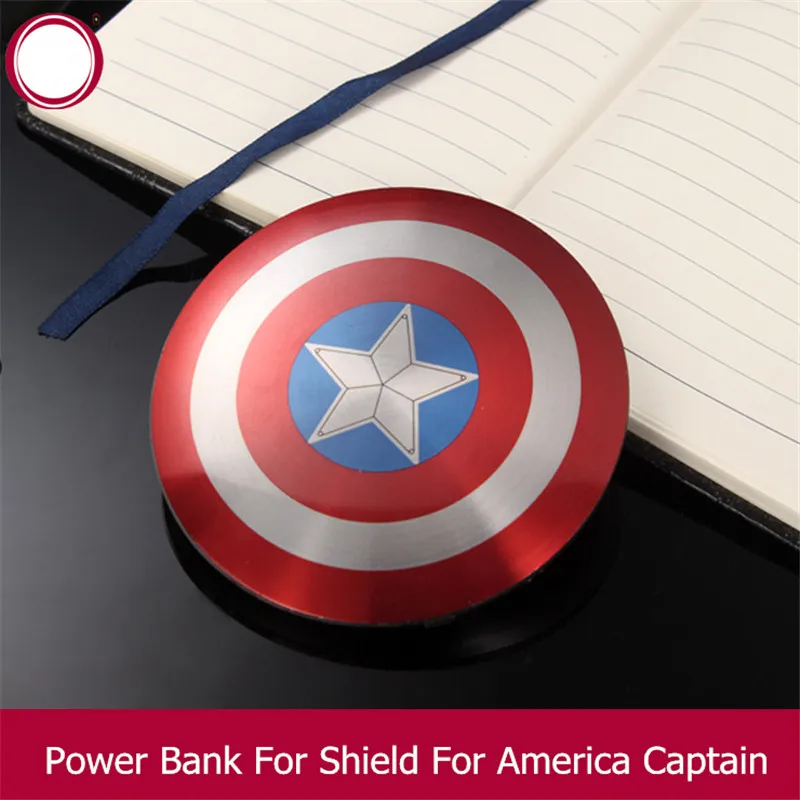 Лето Горячие Продажа Розничной Упаковке Для Мстители Капитан Америка Щит Power Bank