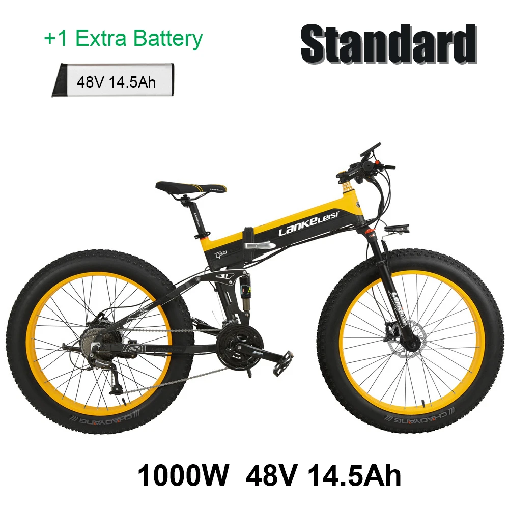 BKYW1000W 14.5A Plus T750Plus новые 27 Скорость, фара для электровелосипеда в упитанный электровелик, 1000W 48V 14.5Ah сильный Мощность, 5-уровневая помощи педалированию Сенсор горные вилка амортизационная вилка для велосипеда - Цвет: BKYW1000W 14.5A Plus