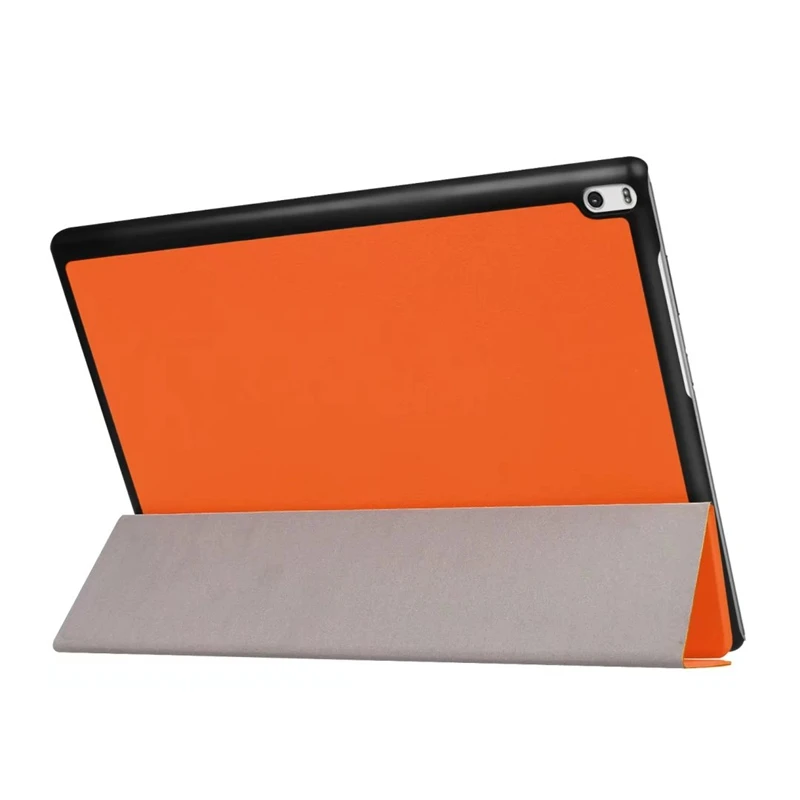 Ультратонкий чехол подставка из искусственной кожи тройного сложения для Lenovo TAB 4