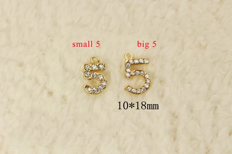 Сделай Сам модный браслет подарки маленький номер 5 Металлические Подвески для