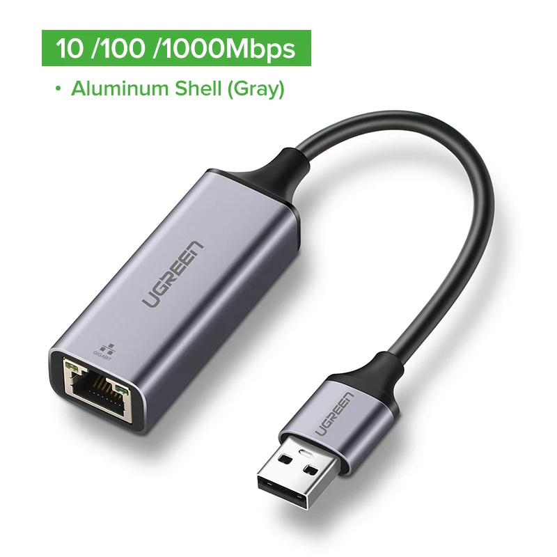 1000Mbps-Aluminum Ugreen USB Ethernet адаптер USB 3.0 2.0 сетевой карты RJ45 LAN для Оконные рамы 10 Сяо Mi коробка 3 nintend коммутатор ethernet usb - Цвет: 1000Mbps-Aluminum