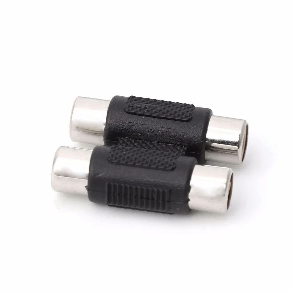 Двойной 2х RCA Phono переходник Женский к женскому видео сплав Разъем адаптер аудио