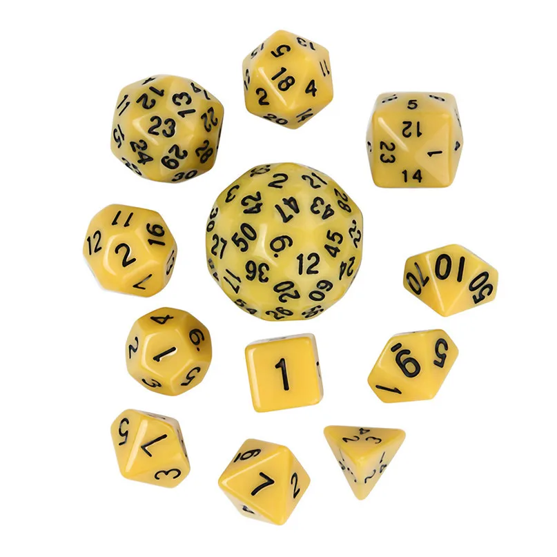 12 шт многогранные игральные кости для игры многогранные D60 многогранные акриловые цифровые игральные кости Развлекательное Оборудование# 2N