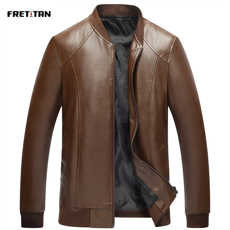 2019New мужская куртка из искусственной кожи Весна Осень Мода Высокое качество PU