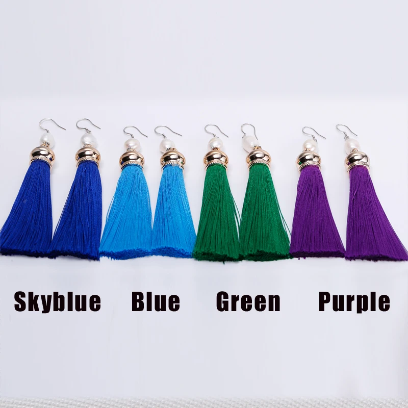 DAIMI модные серьги с кисточками 8 цветов цветные жемчужные ювелирные изделия из