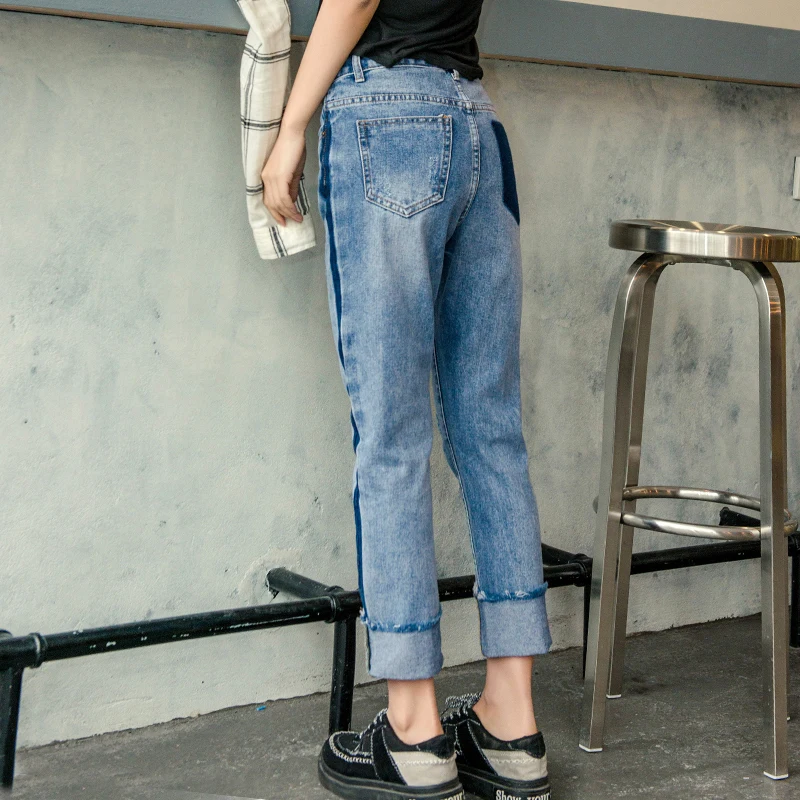 

Spring New Women Jeans Slim Straight Trousers Ladies Fashion Ankle-Length Casual Jeans