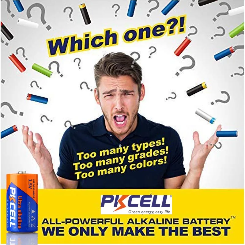 12 шт. PKCELL C размер LR14 Батарея AM2 CMN1400 E93 супер щелочные батареи 1 5 v для детектор дыма