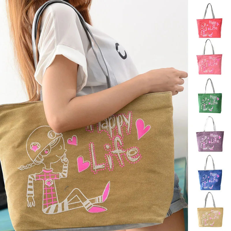 Холщовая Сумка с милым Кроликом школьная сумка для девочек женские сумки милые