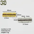 Металлические петли KIMXIN, золотистые, серебристые, закругленные углы, длина 40 мм, бесплатная доставка, W-143