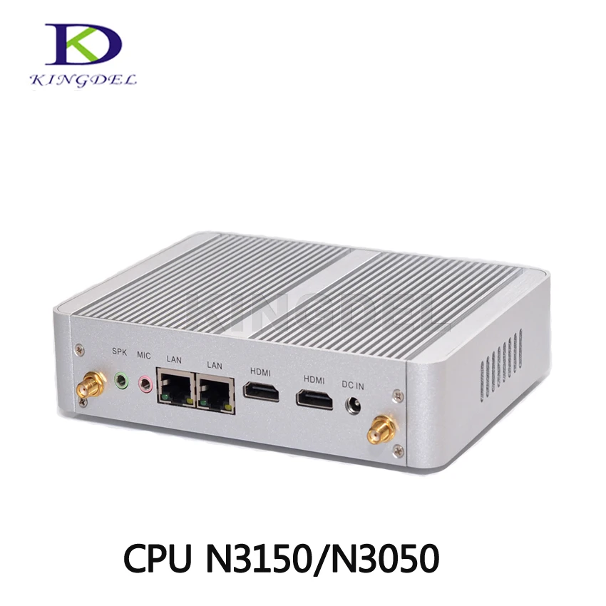 Бизнес мини ПК Intel Celeron N3150 четырехъядерный HD Graphics Dual LAN 4 * USB3.0 Wi Fi Двойной HDMI TV Box