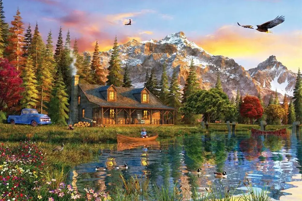 Пазл Снежная гора деревянный 1000 шт. | Игрушки и хобби