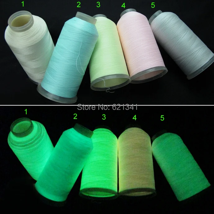 Светящаяся в темноте светящаяся швейная и Вышивальная нить 3000 ярдов/катушка