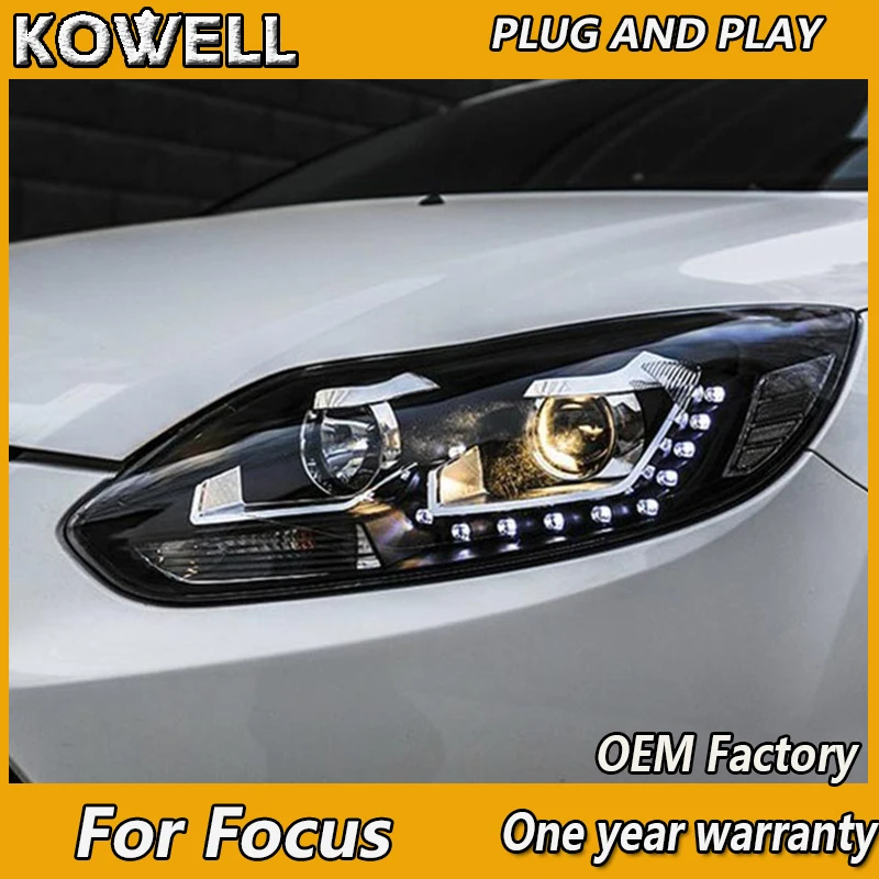KOWELL стайлинга автомобилей для Ford Focus головной светильник s U глаза ангела 2012 2013 2014