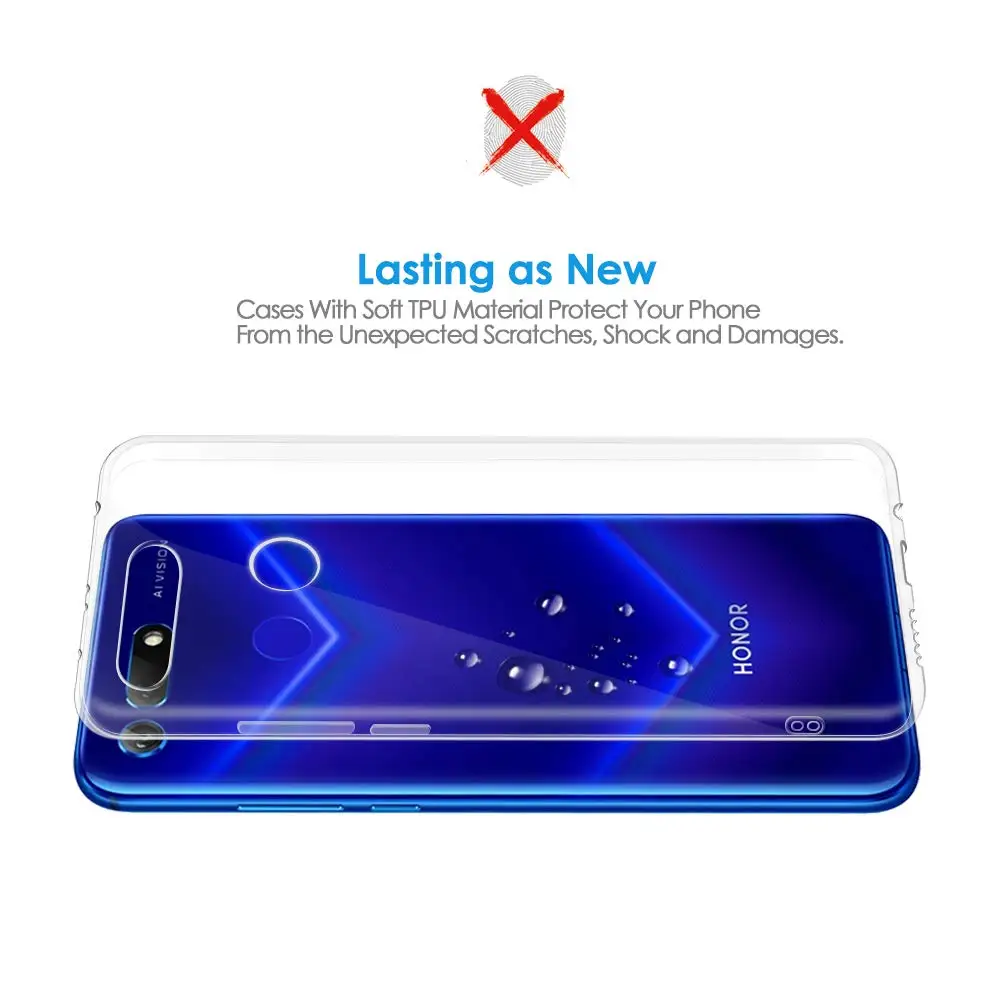 1000PCS Transparent Protective Case For Huawei Honnor V20 Note 10 9 Lite 9i V9 V8 8X Max 8A 7A Play Slim Soft TPU Silicone Cover |