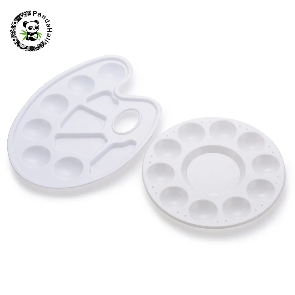 Pandahall 1 комплект 16 9x0 9 см и 22 5x16 6x0 белый пластиковый акварельный лоток для живописи