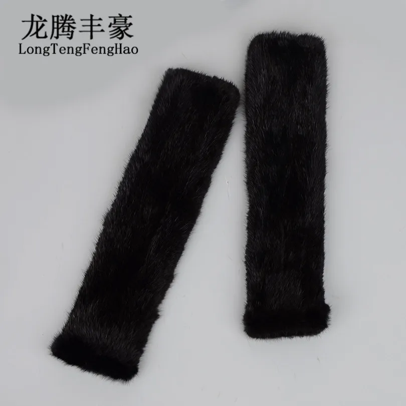 Перчатки женские зимние вязаные без пальцев 40 см