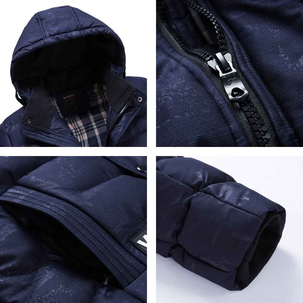 Comlion Новая зимняя мужская Хлопчатобумажная Куртка плотное пальто теплые куртки