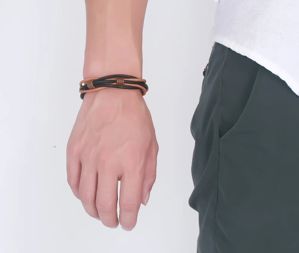 Men's Leather Bracelets &amp Bangles Casual Weave Rope Chain Bracelet Men Jewelry | Украшения и аксессуары