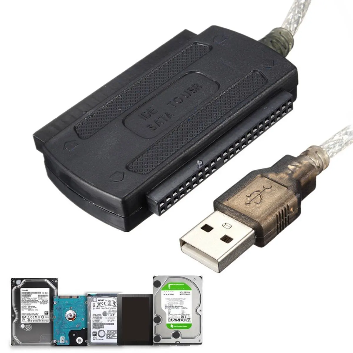 USB 2 0 Male to IDE SATA 5 &quot3 5&quot конвертер адаптер кабель жесткого диска HDD черный|ide sata