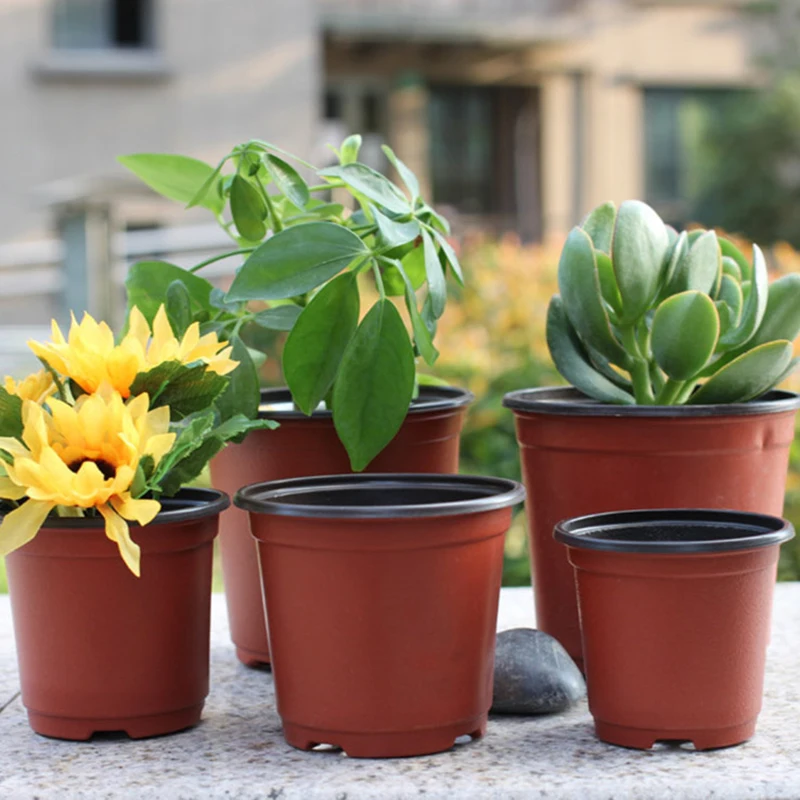 100 шт. набор пластиковых цветочных горшков для питомников садовые горшки