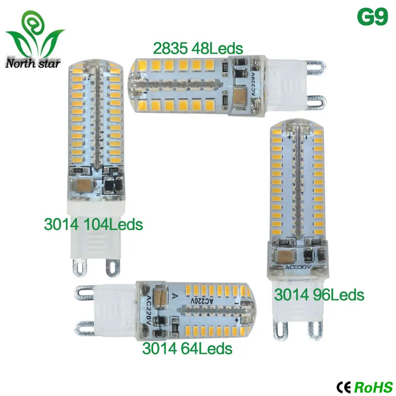 Низкая цена новинка DC12V g4 AC220V g9 светодиодные лампы SMD2835 3014 LED G9 3 Вт 5 9 12 кукурузная