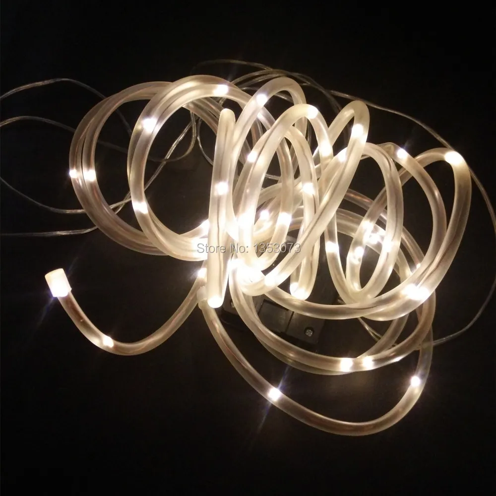 YIYANG Открытый Солнечный светодиодный строки Веревка Tube Строка солнечных батареях