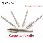 ZtDpLsd 1 шт. 2,35 мм 3,0 мм белый стальной резец по дереву острый нож деревообрабатывающая электрическая Шлифовальная головка фрезеровочный резак лезвие меча